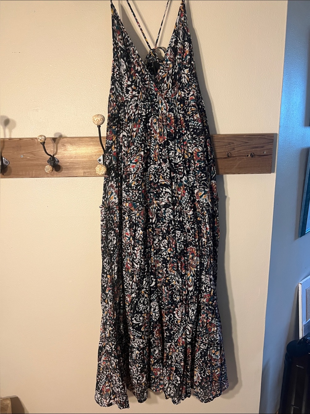 Bila Black Maxi Dress with Floral Print